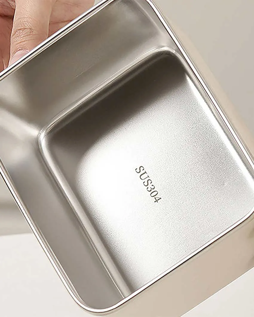 Sophisticated Stainless Steel Lunch Box 3 Container With Lunch Bag Set
