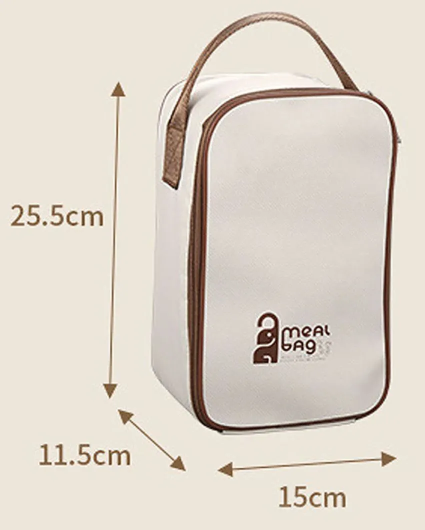 Sophisticated Stainless Steel Lunch Box 3 Container With Lunch Bag Set