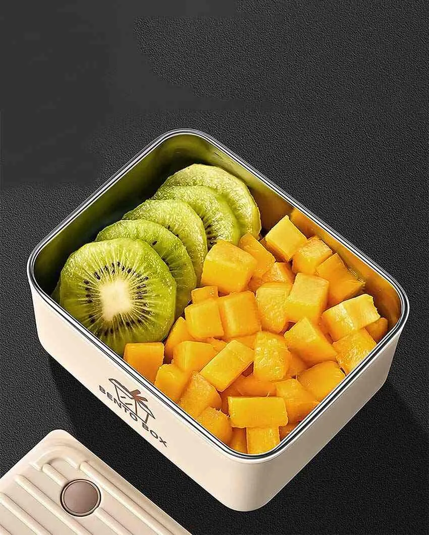 Sophisticated Stainless Steel Lunch Box 3 Container With Lunch Bag Set