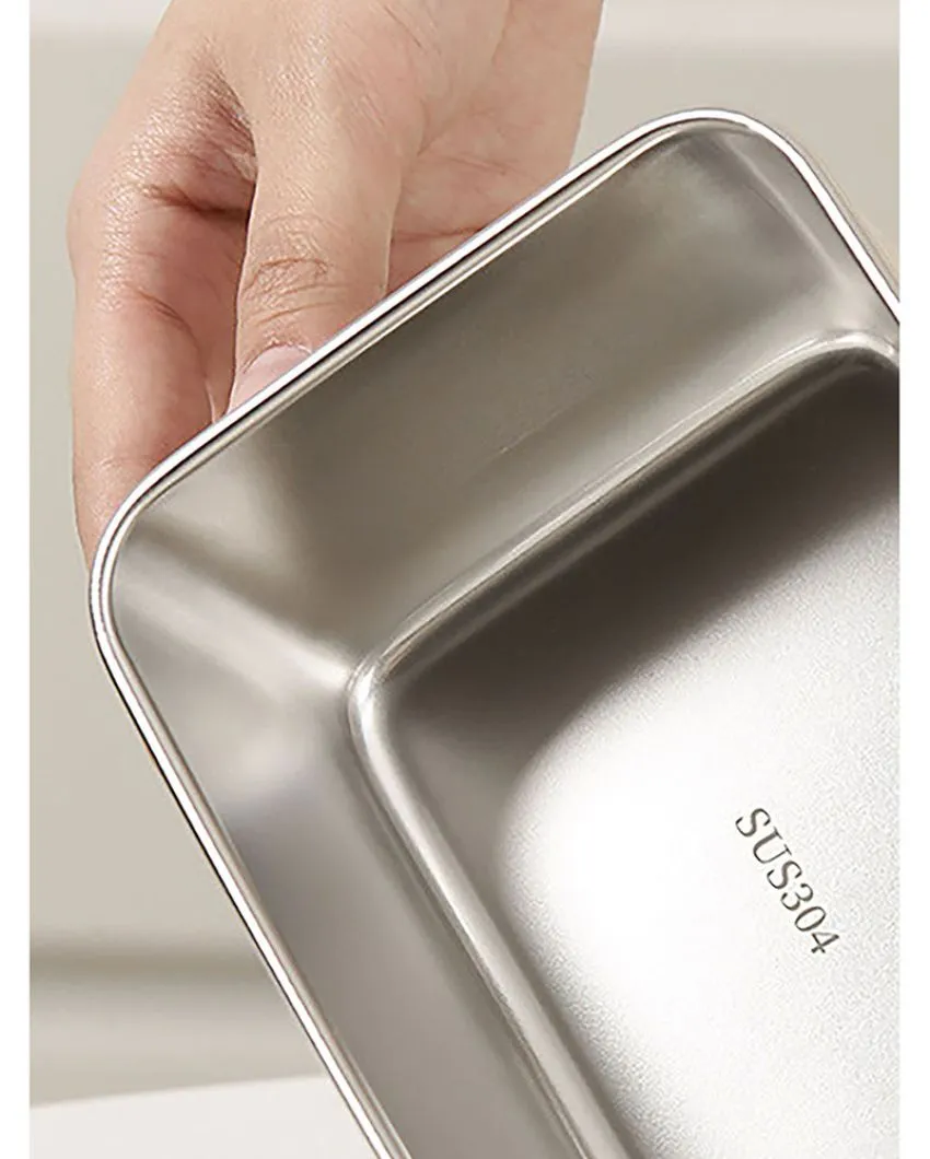 Sophisticated Stainless Steel Lunch Box 3 Container With Lunch Bag Set