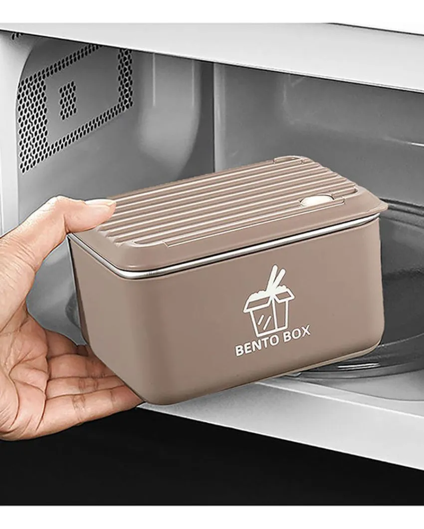 Sophisticated Stainless Steel Lunch Box 3 Container With Lunch Bag Set