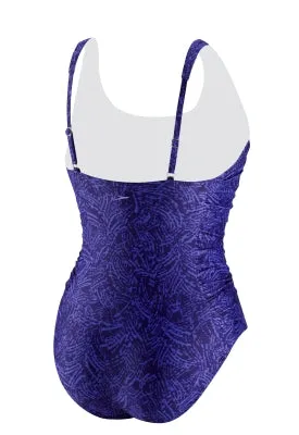 SPEEDO Shirred Brilliant Swirl Princess Seam