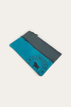 Spencer Pencil Case - Grey/Blue