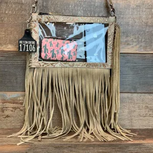 Stadium Ranch Hand - Cream & Gold Floral Embossed Three Sided Fringe