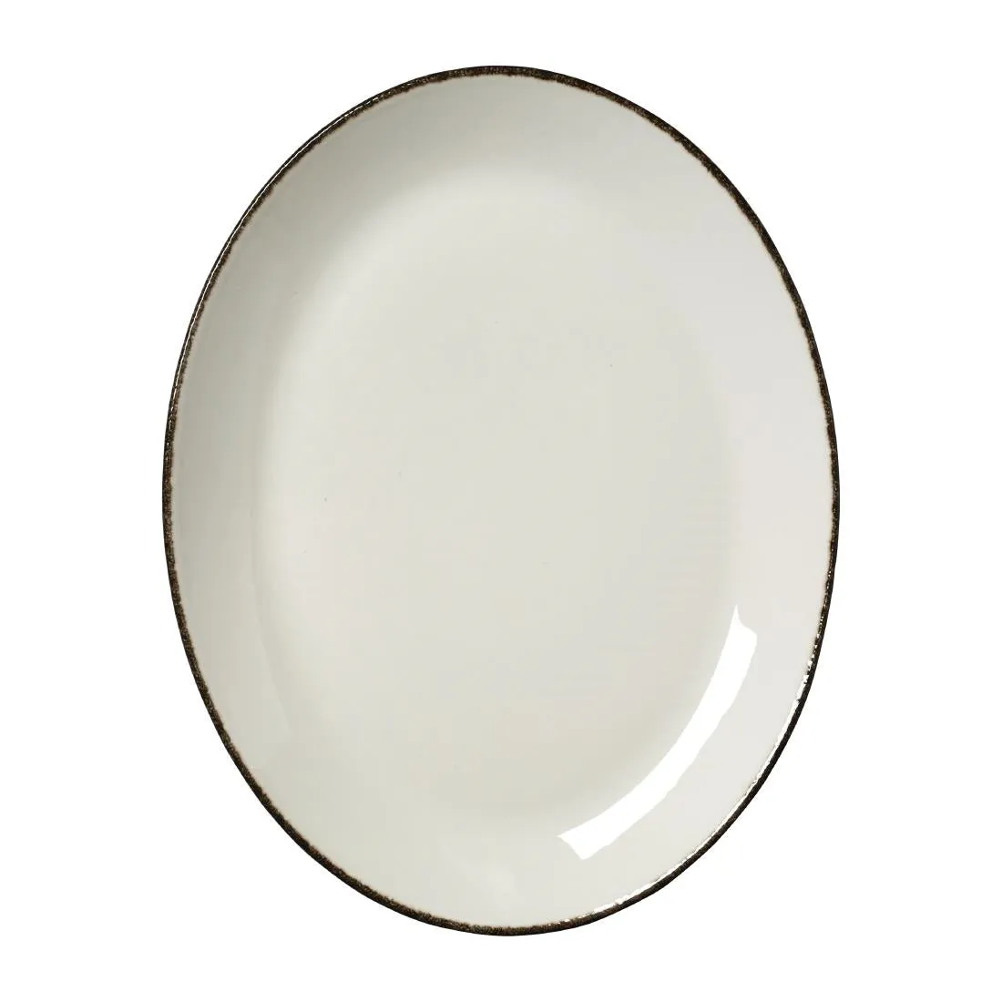 Steelite Charcoal Dapple Oval Coupe Plates 305mm (Pack of 12) - VV1322