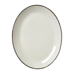 Steelite Charcoal Dapple Oval Coupe Plates 305mm (Pack of 12) - VV1322