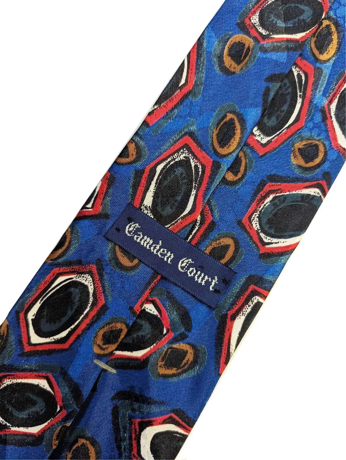 Striking Cellular Pattern Vintage Silk Tie
