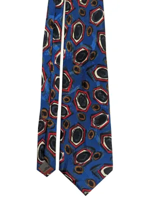 Striking Cellular Pattern Vintage Silk Tie