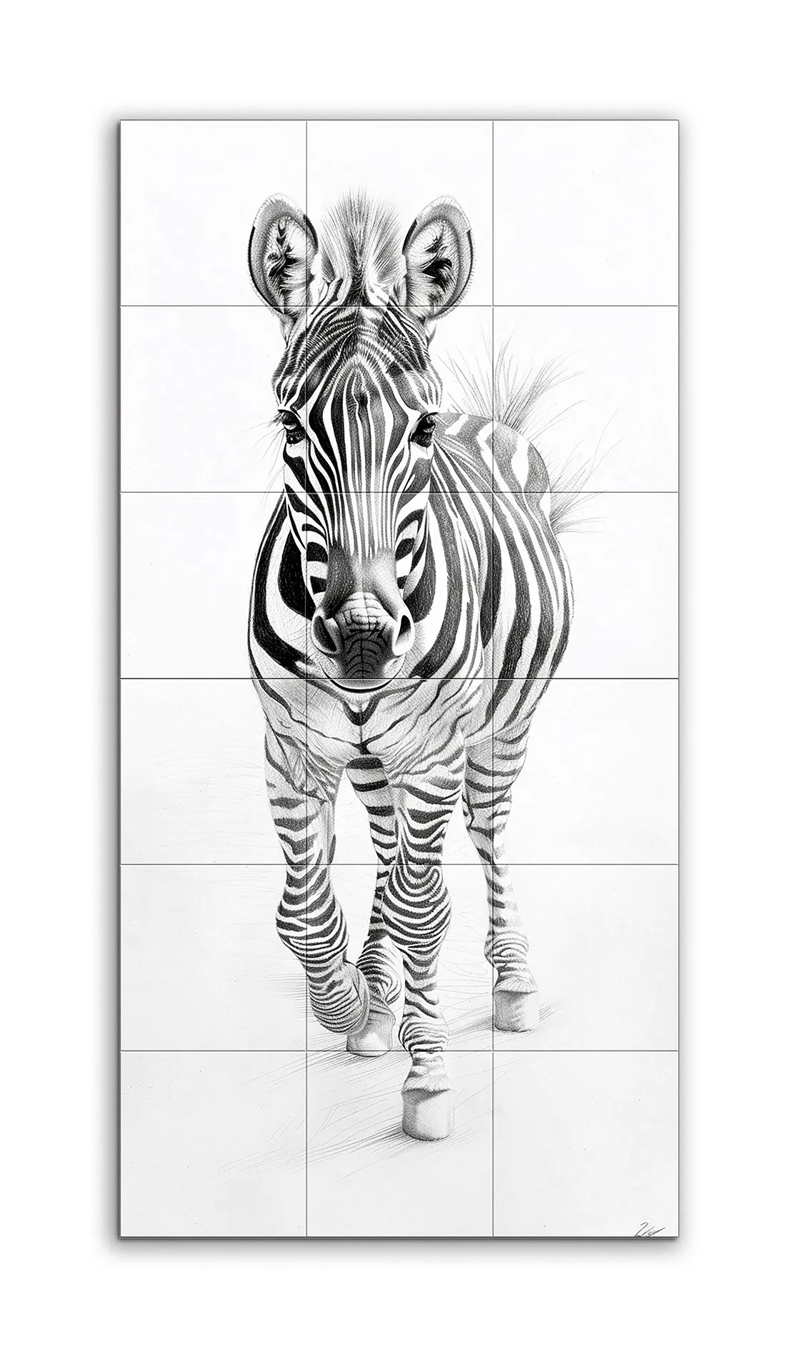 Striking Zebra: Hyperrealistic Depth Artwork