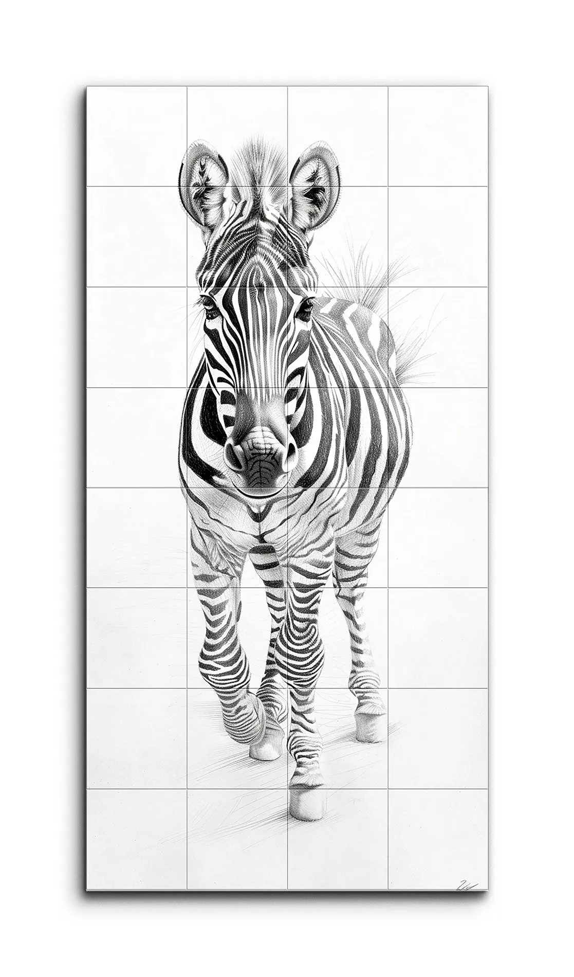 Striking Zebra: Hyperrealistic Depth Artwork