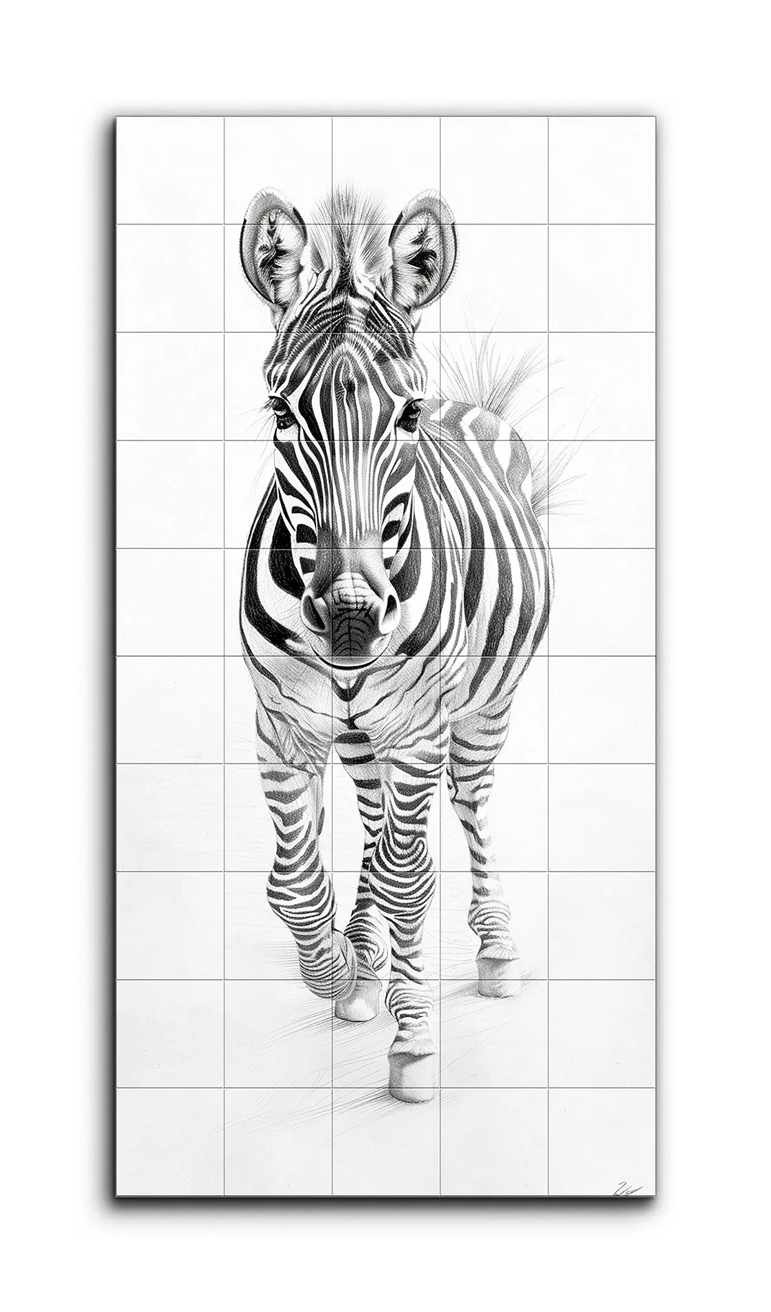 Striking Zebra: Hyperrealistic Depth Artwork