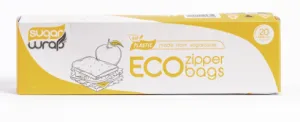 Sugarwrap Eco Zipper Bags from Sugarcane - Large