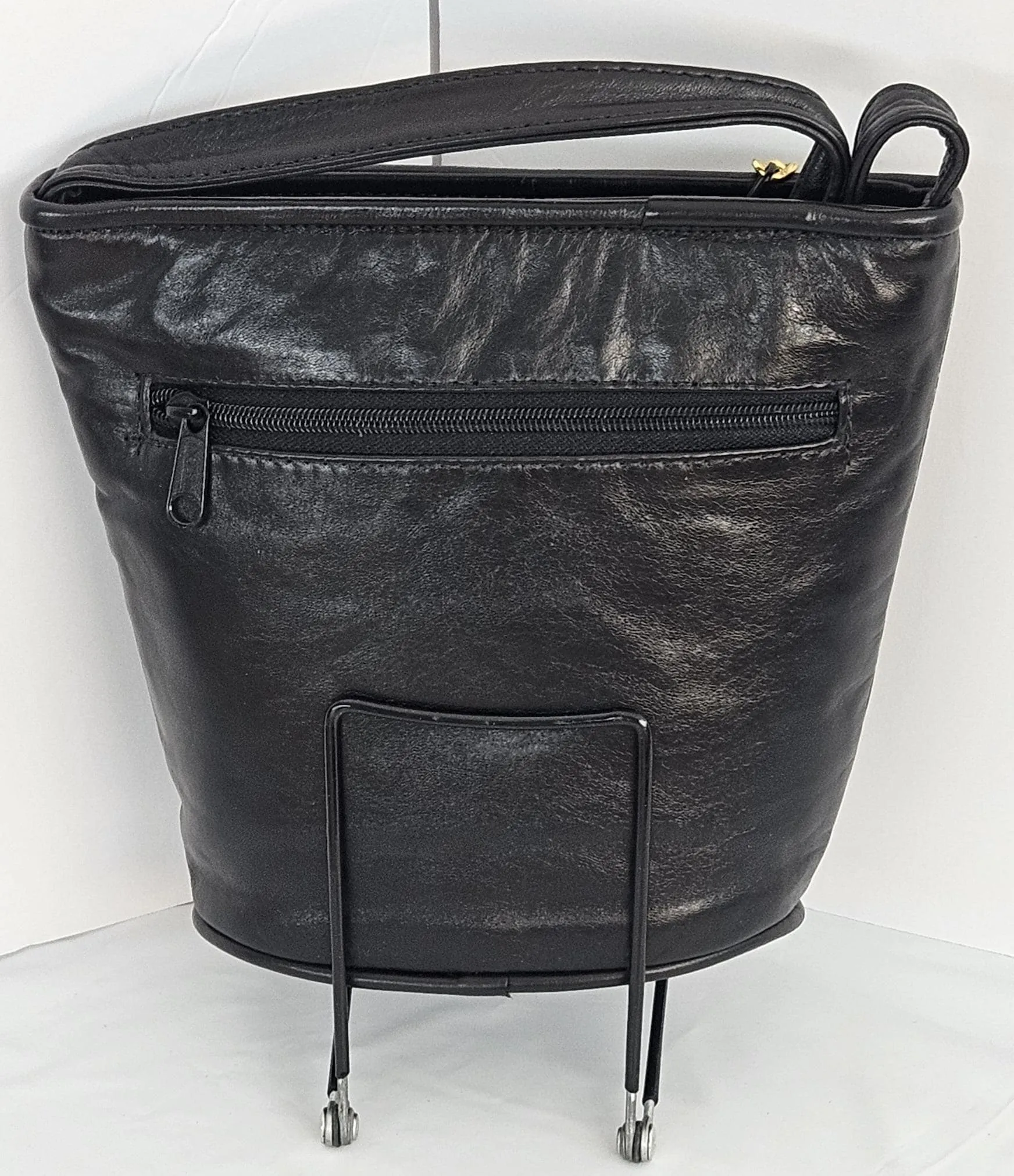 Teal and black print Genuine Leather Handbag.#TR2099TP,Design with (Gold matel coin nero claudius caesar avocer pm tr pimper) Universal Use