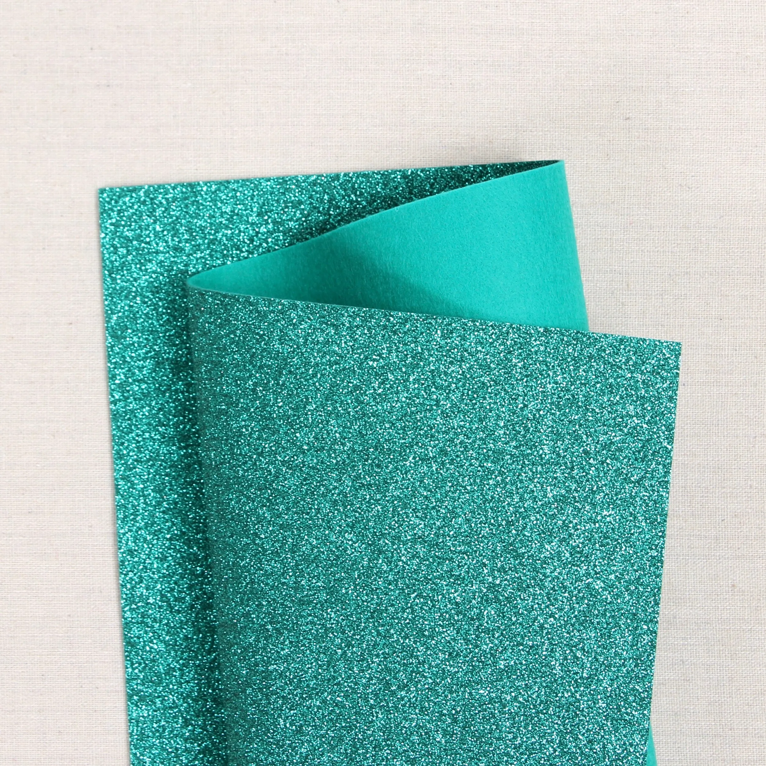 Teal Glitter Felt