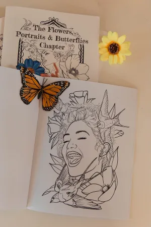 The Flowers, Portraits, and Butterflies Coloring