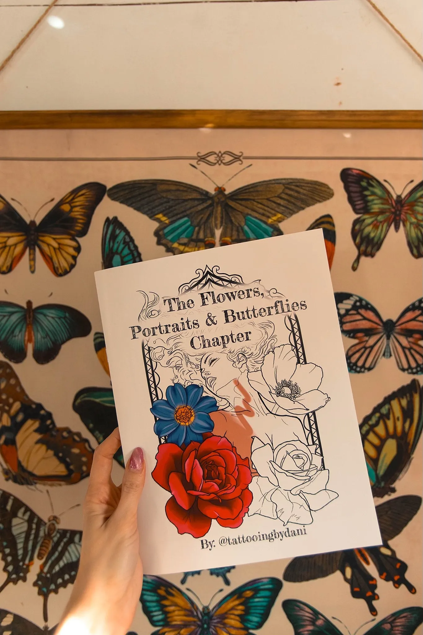 The Flowers, Portraits, and Butterflies Coloring