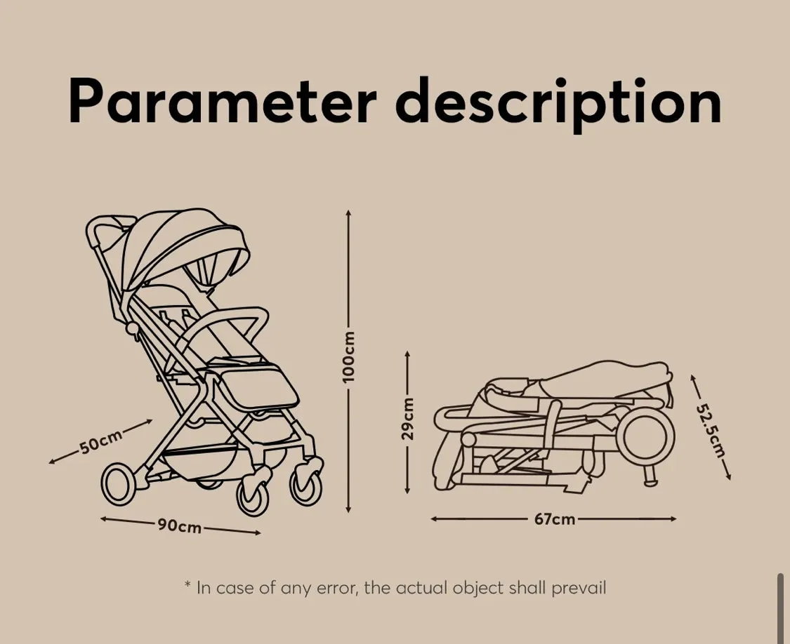 The Lite - Compact Travel Stroller with Luggage Handle