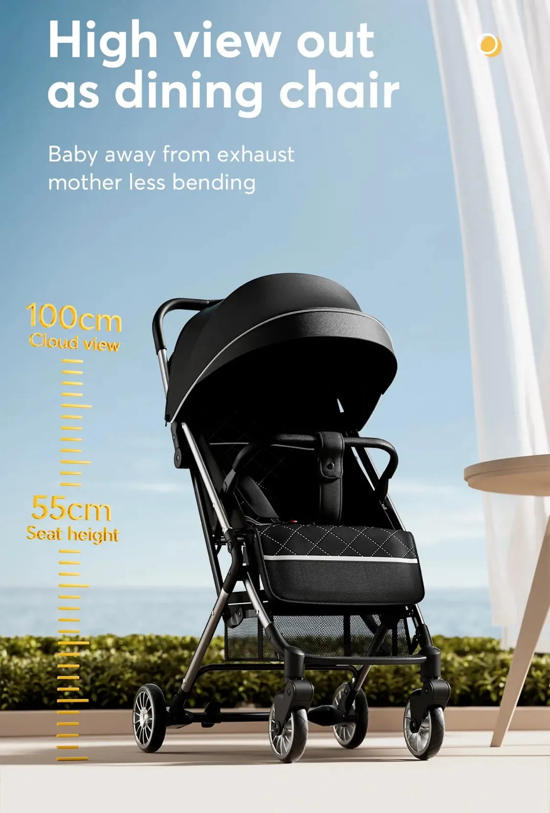 The Lite - Compact Travel Stroller with Luggage Handle