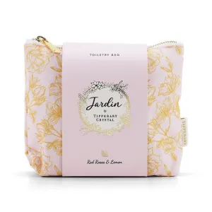Tipperary Crystal Jardin Toiletry Bag Set - Red Roses & Lemon
