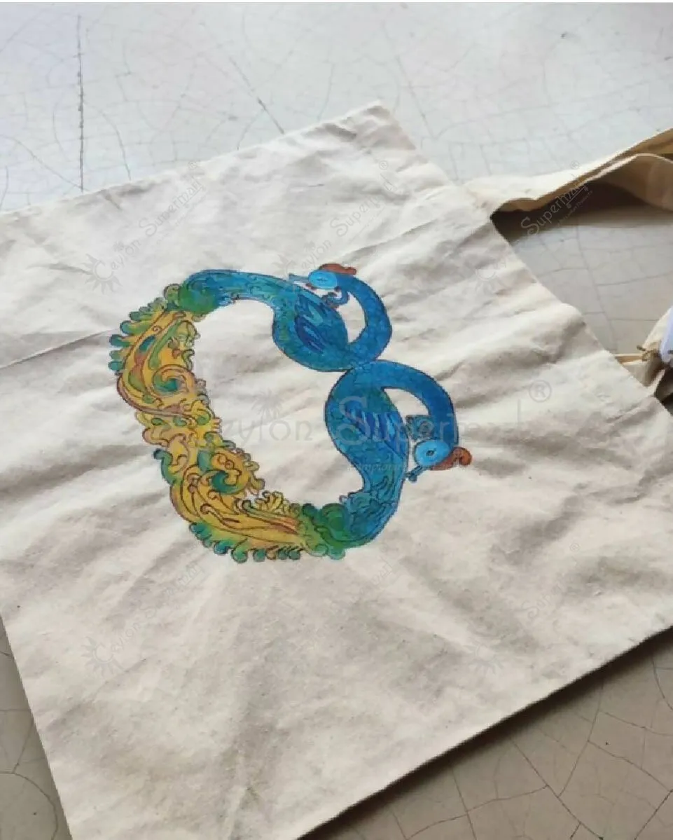 Tote bag - Hand Painted Sinhala fonts