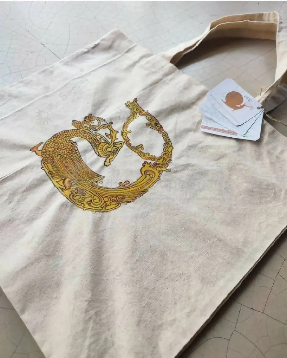 Tote bag - Hand Painted Sinhala fonts
