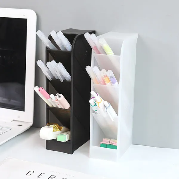 Translucent Pencil Stationery Holder Desk Organizer