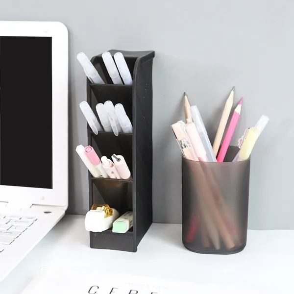 Translucent Pencil Stationery Holder Desk Organizer