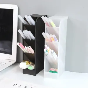 Translucent Pencil Stationery Holder Desk Organizer