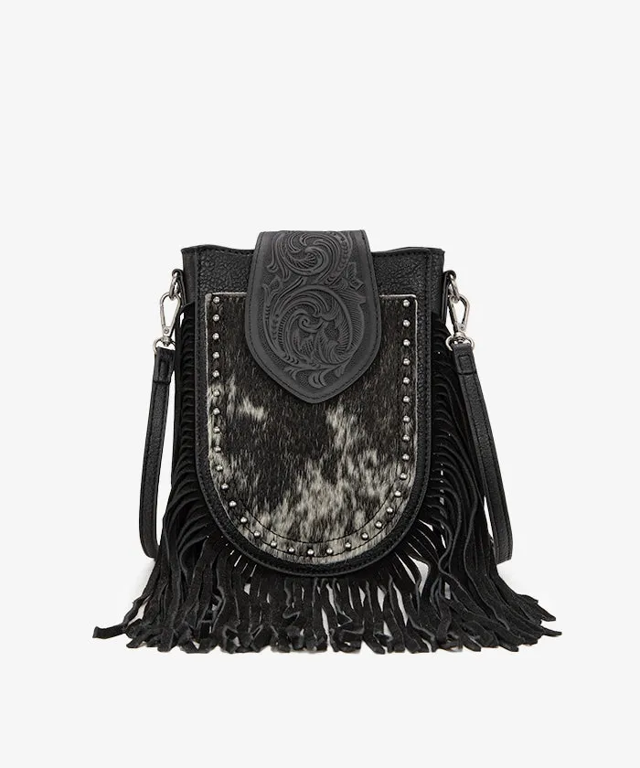 Trinity Ranch Hair-on Cowhide Fringe Crossbody