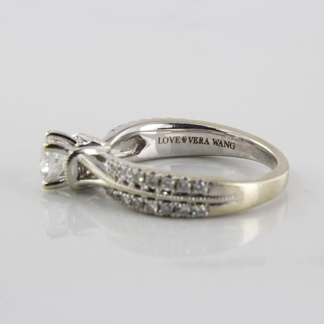 'Vera Wang' Engagement Ring With Hidden Blue Sapphires | 0.75ctw | SZ 6 |