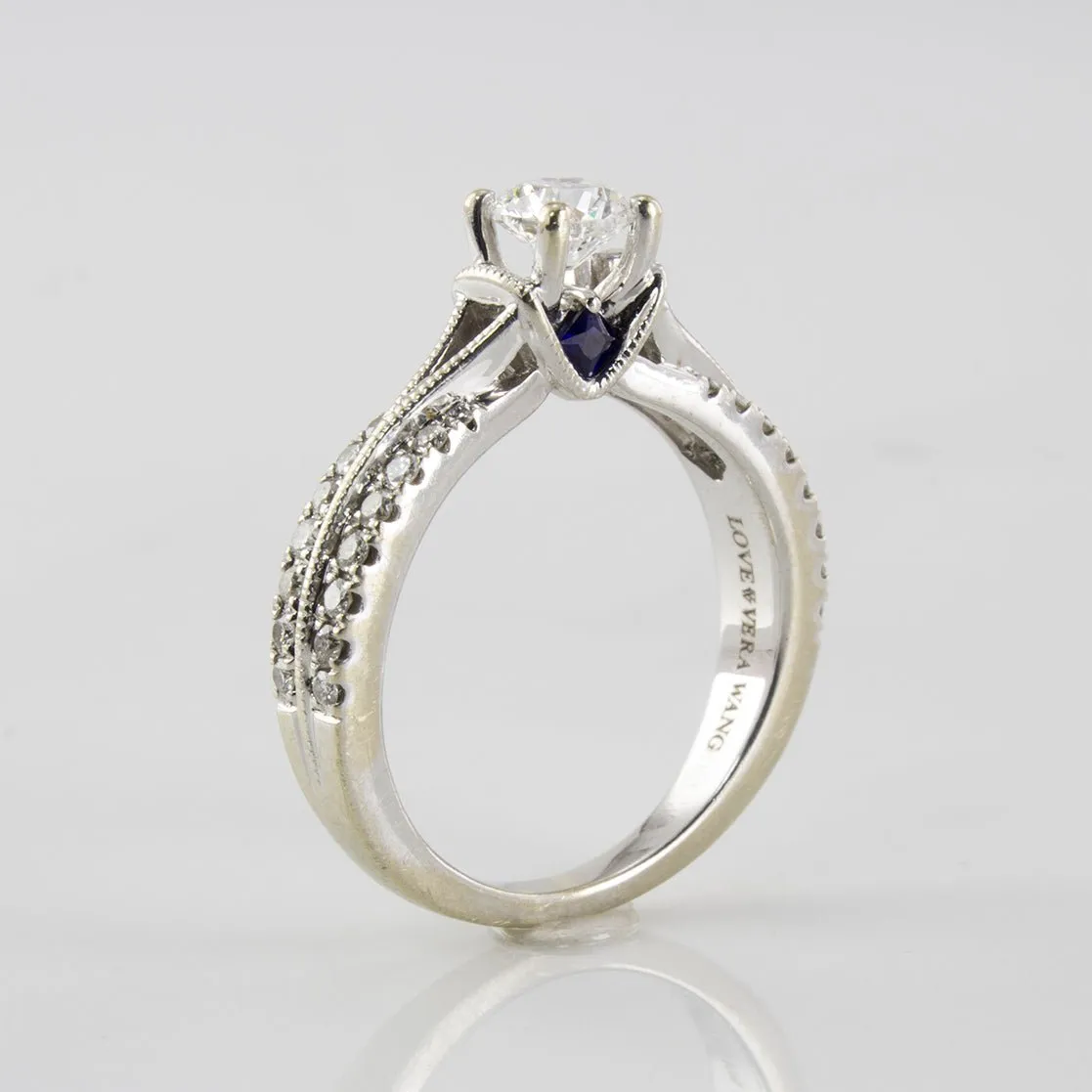 'Vera Wang' Engagement Ring With Hidden Blue Sapphires | 0.75ctw | SZ 6 |