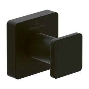 Villeroy and Boch Elements Striking Towel Hook in Matt Black - TVA152011000K5