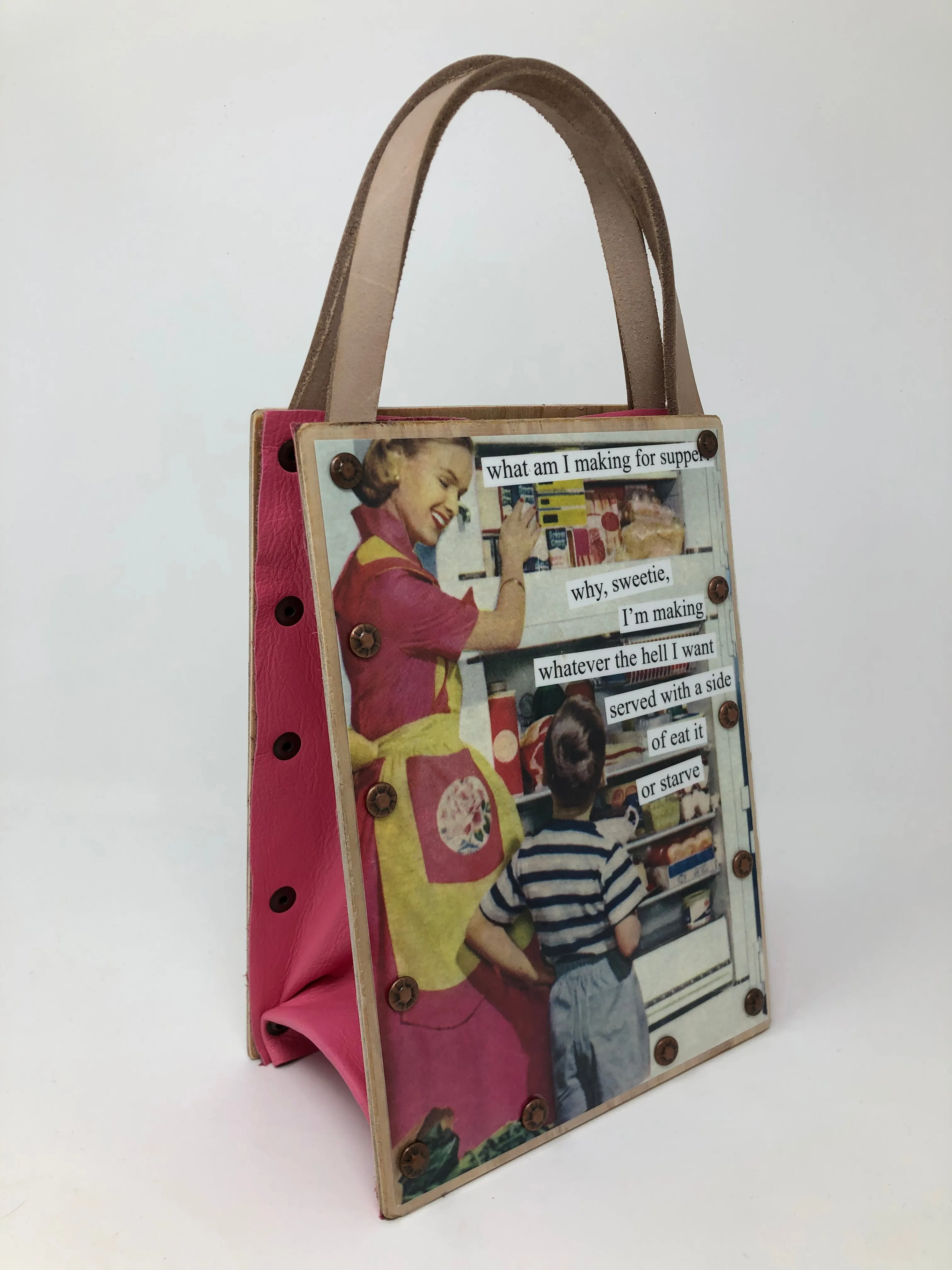 Vintage Modern Woman Handbag-Supper