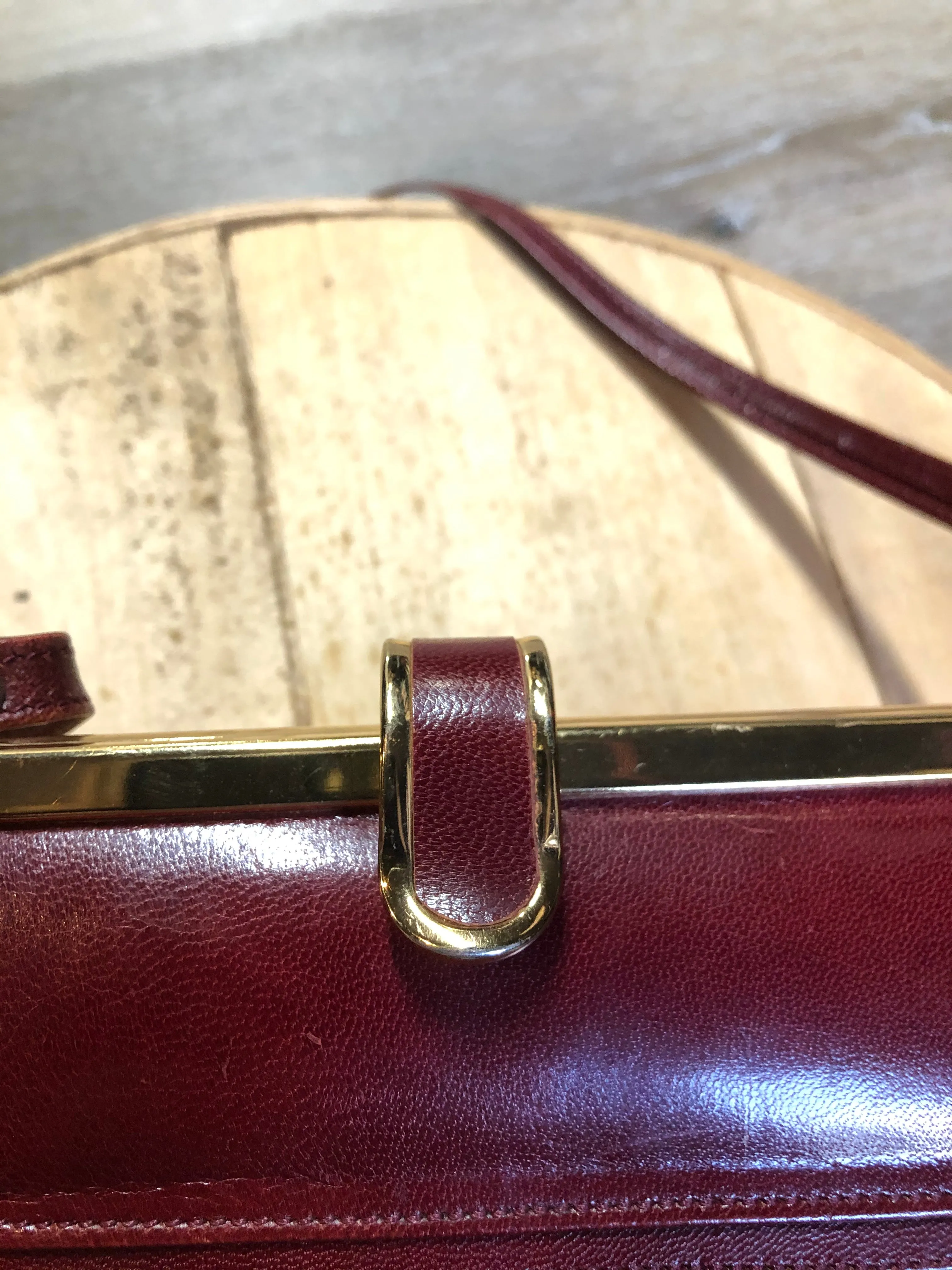 Vintage Red Leather Handbag, SOLD