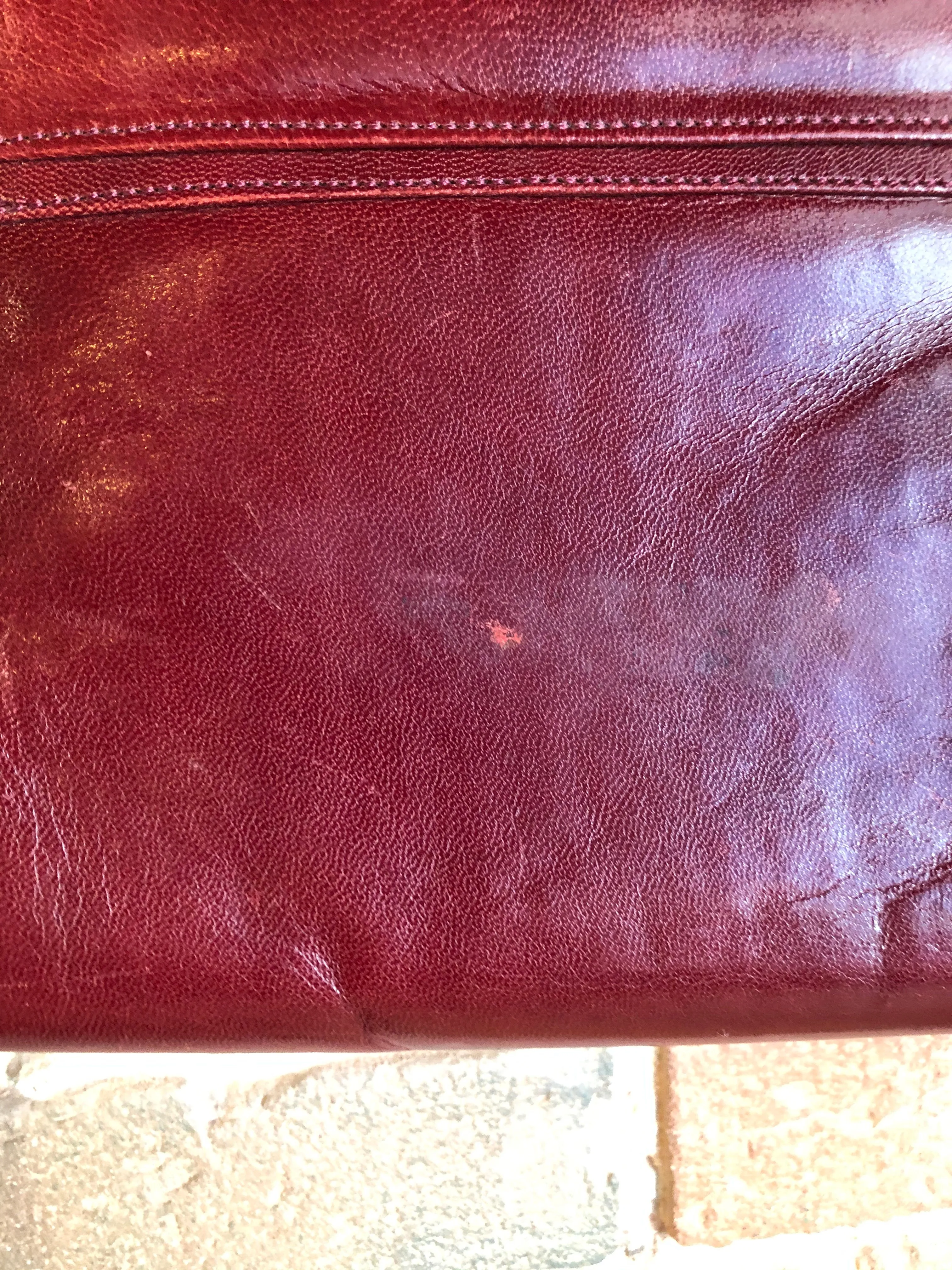 Vintage Red Leather Handbag, SOLD