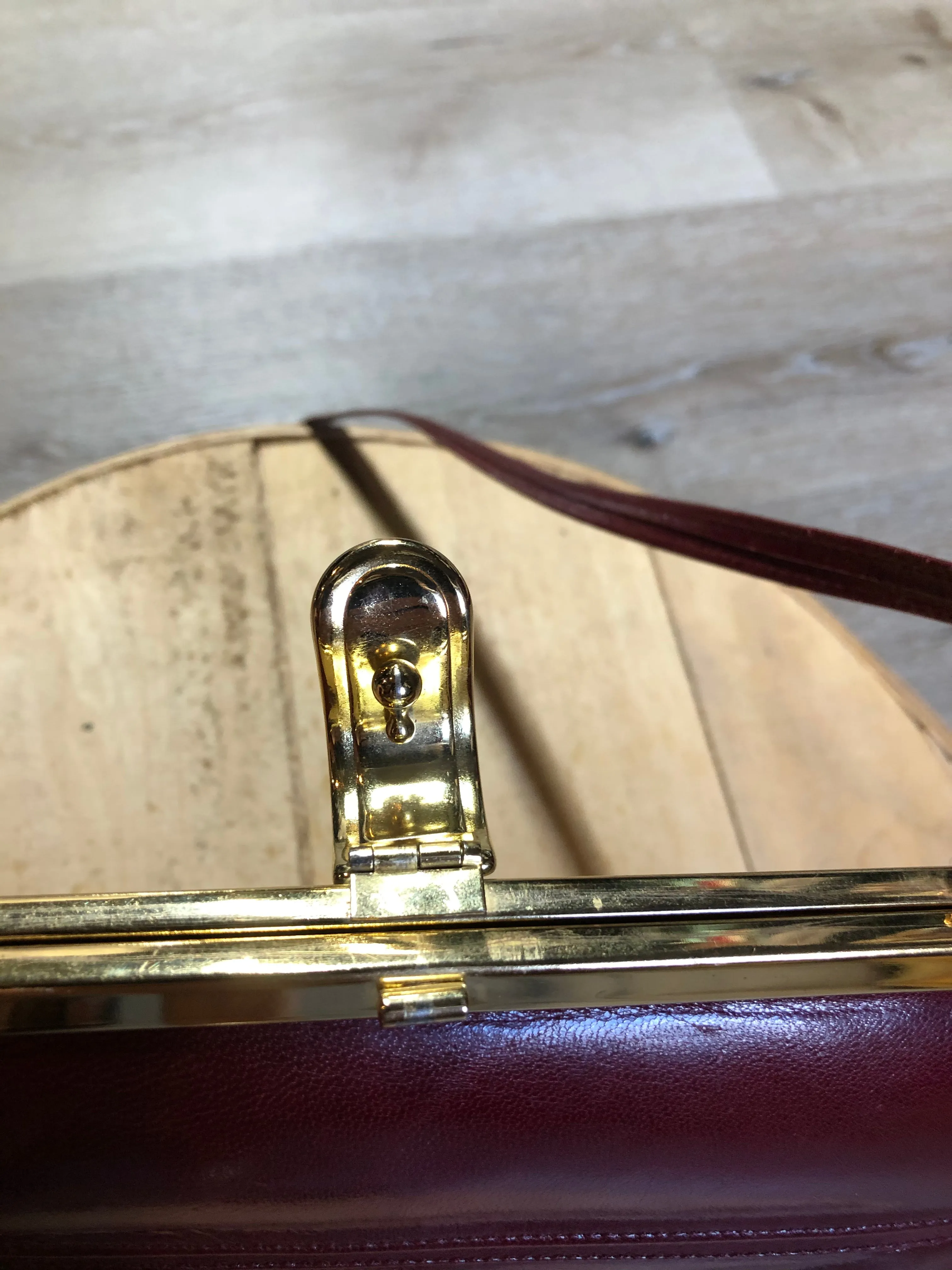Vintage Red Leather Handbag, SOLD