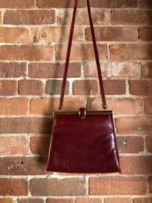 Vintage Red Leather Handbag, SOLD