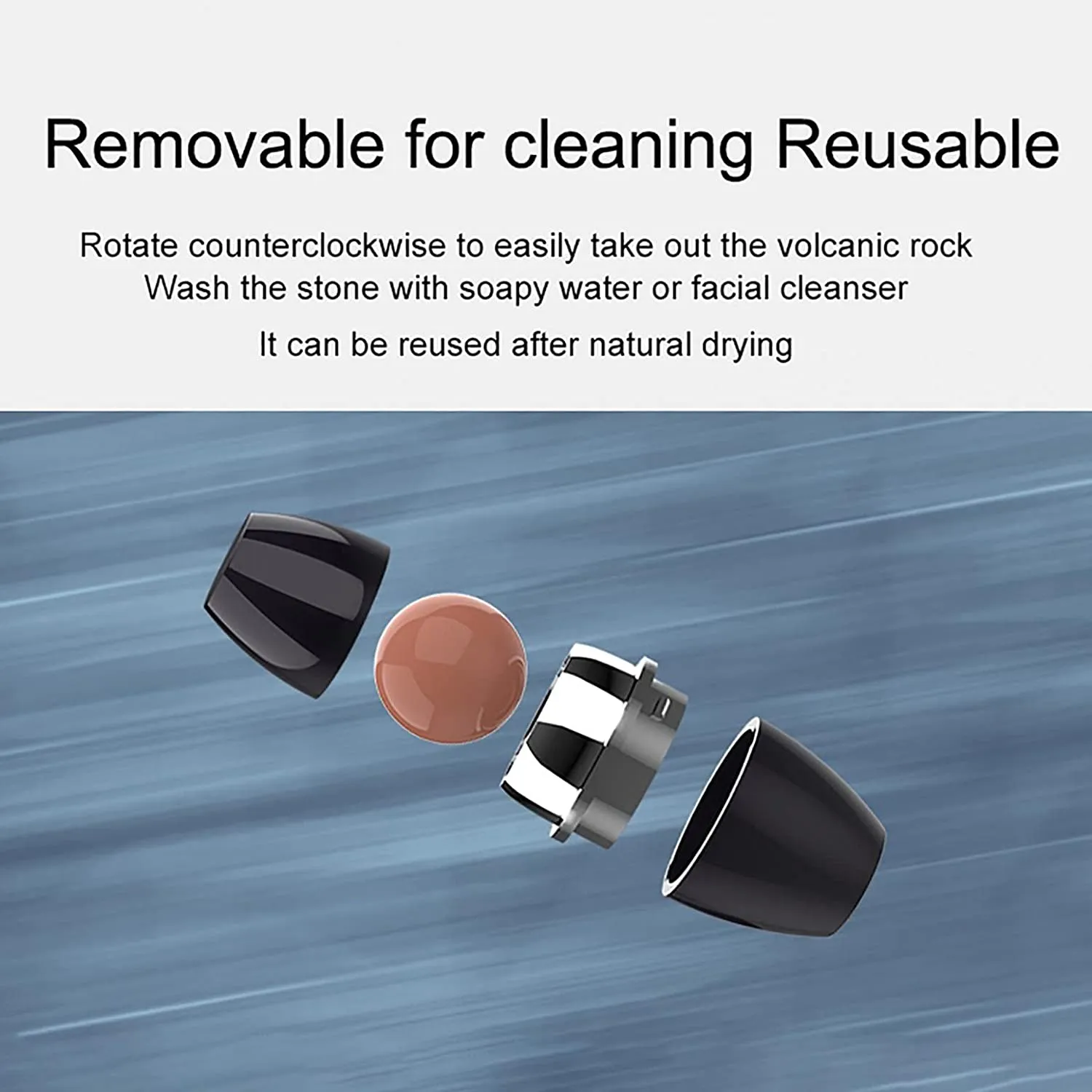 Volcanic Stone Oil-Absorbing Face Roller | 2in x 1.2in x 1.2 in