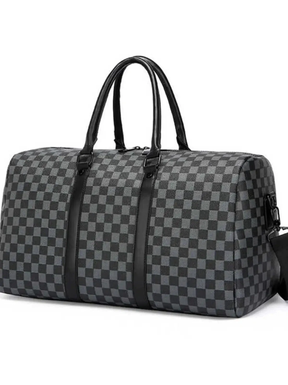 Vvsha  Christmas Gift Black Patterned Duffel Bag
