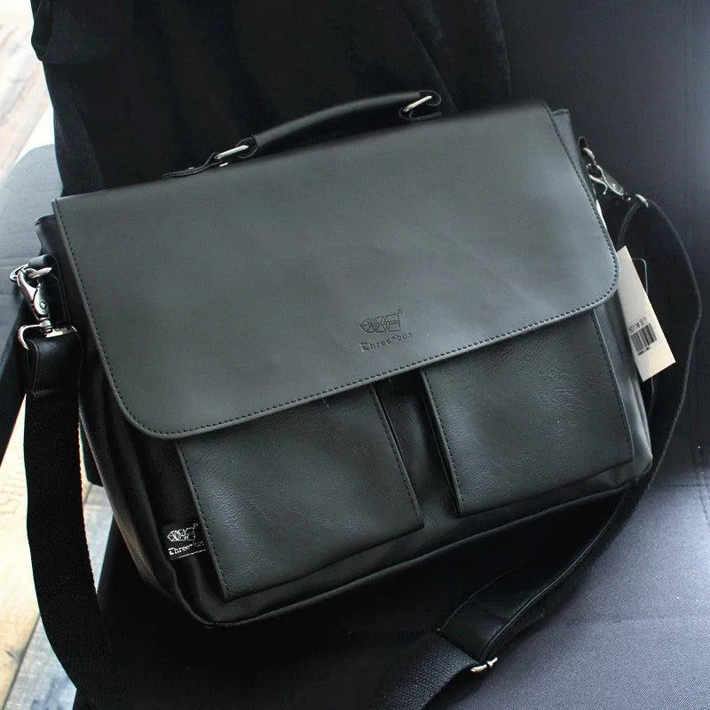 Vvsha  Christmas Gift Large Leather Laptop Bag