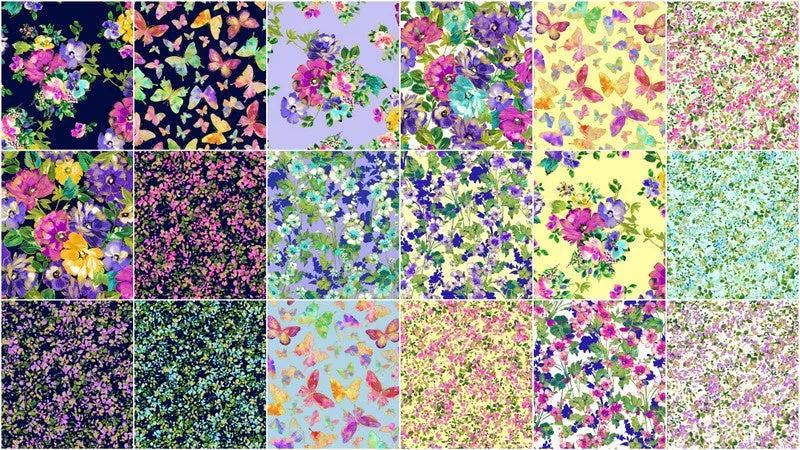Watercolor Wishes Metallic 10" Squares