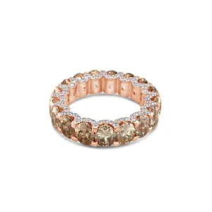 Wedding Vivid Round Brilliant Cut Argyle Cognac Diamond Band | Rose Gold