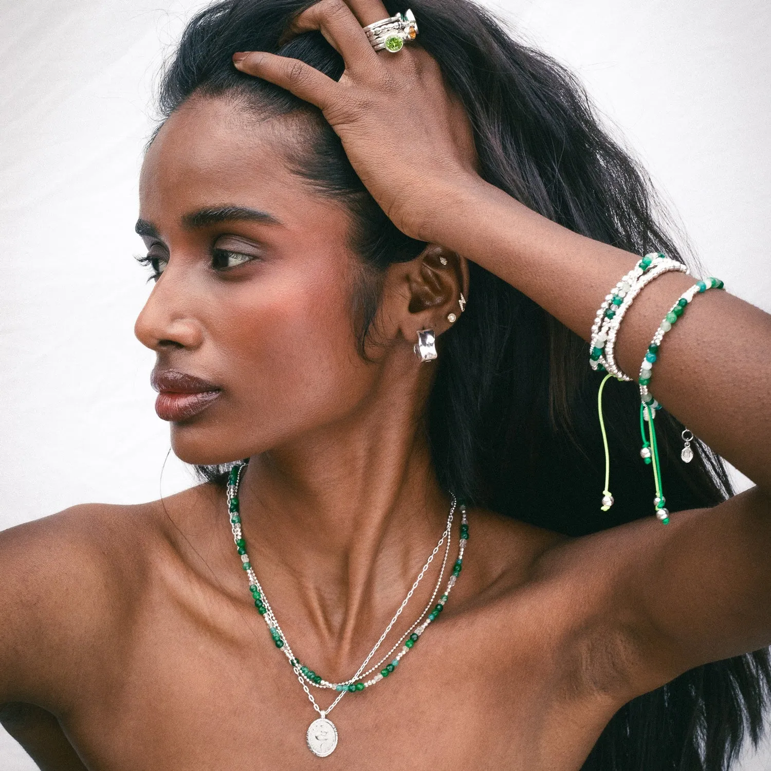 Wide Waterfall Huggie Hoops