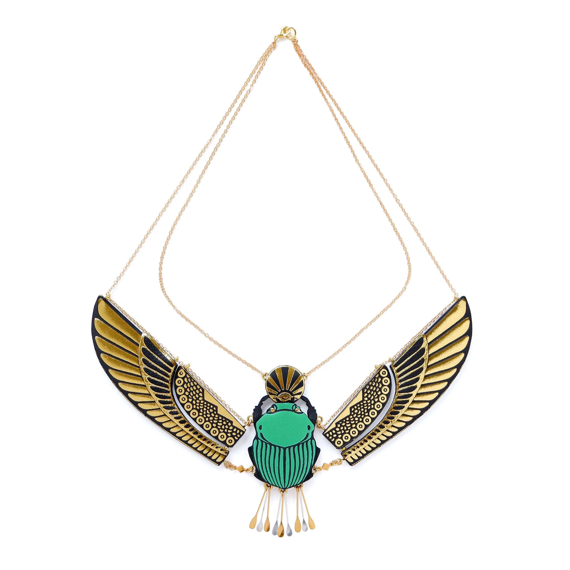 WINGED SCARAB . necklace