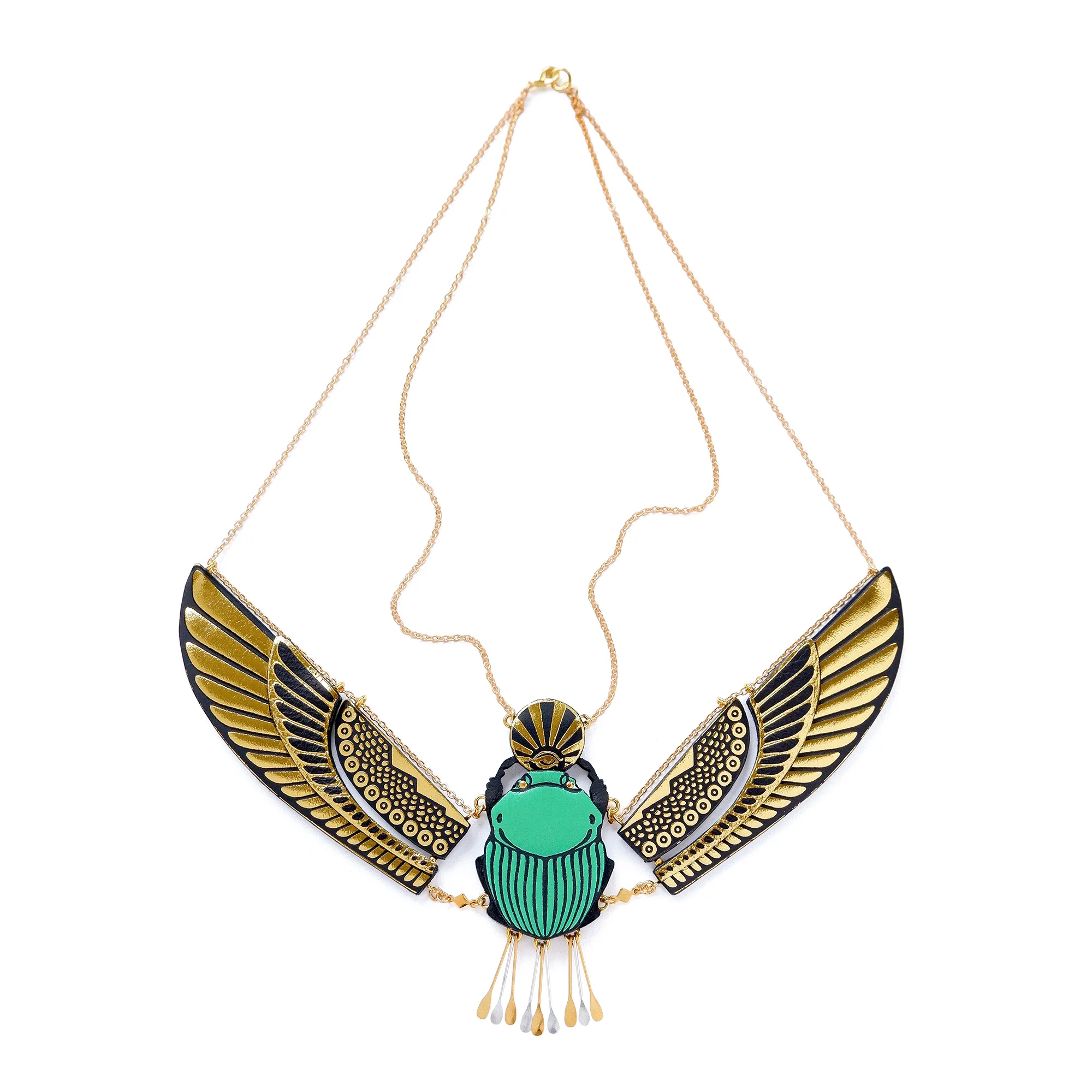 WINGED SCARAB . necklace