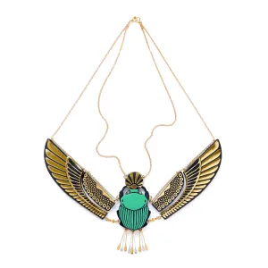 WINGED SCARAB . necklace