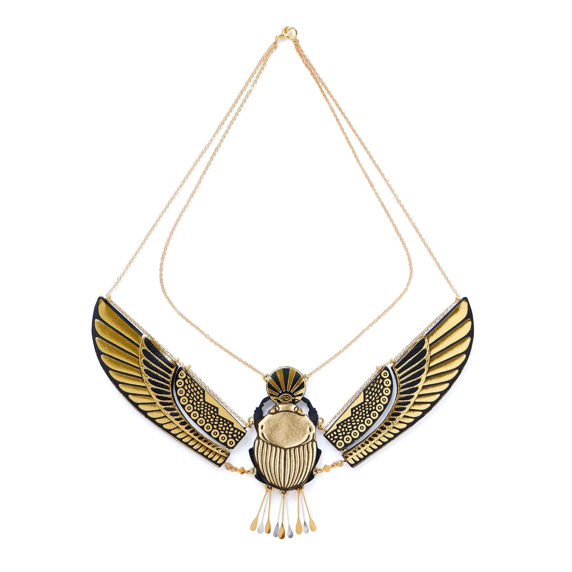 WINGED SCARAB . necklace