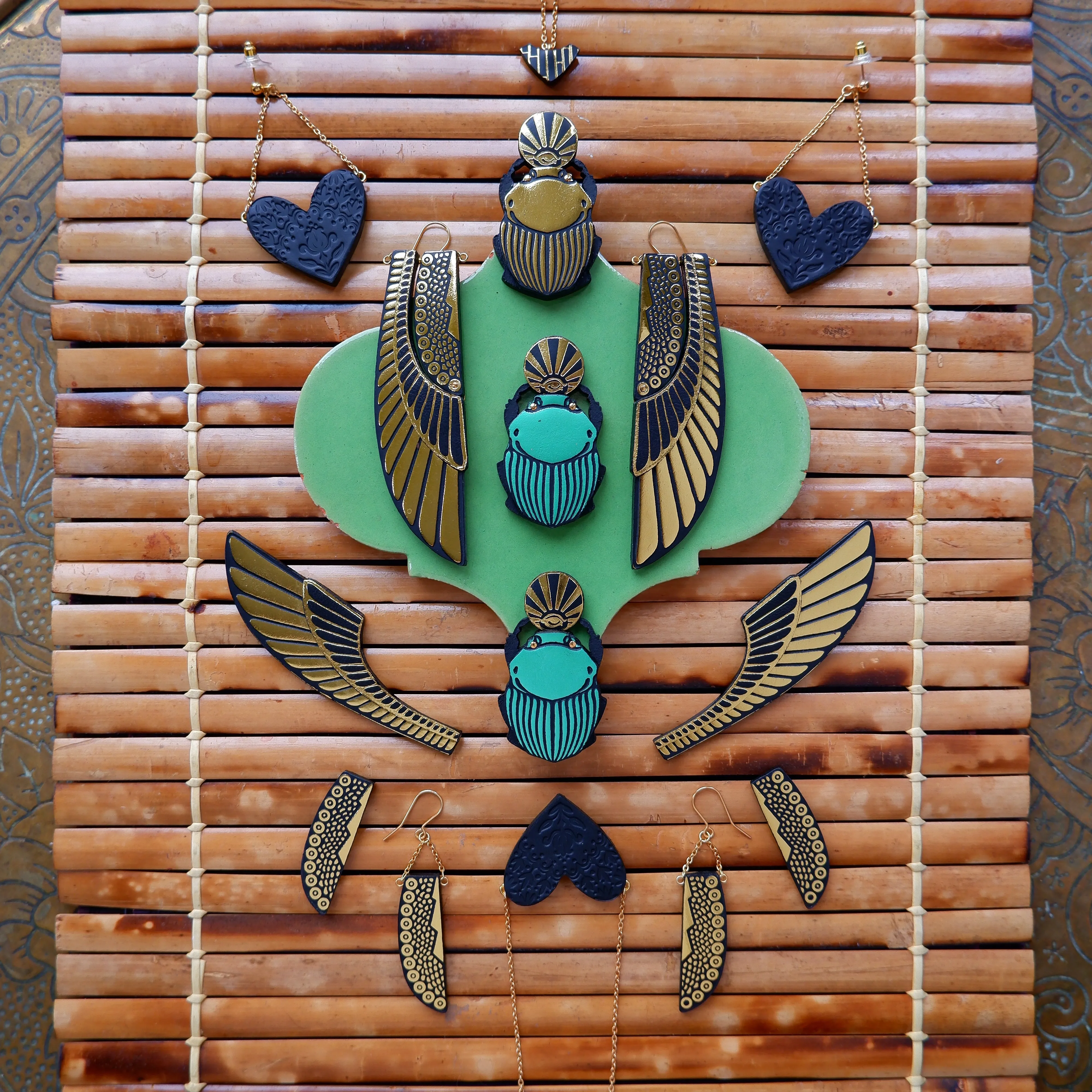 WINGED SCARAB . necklace