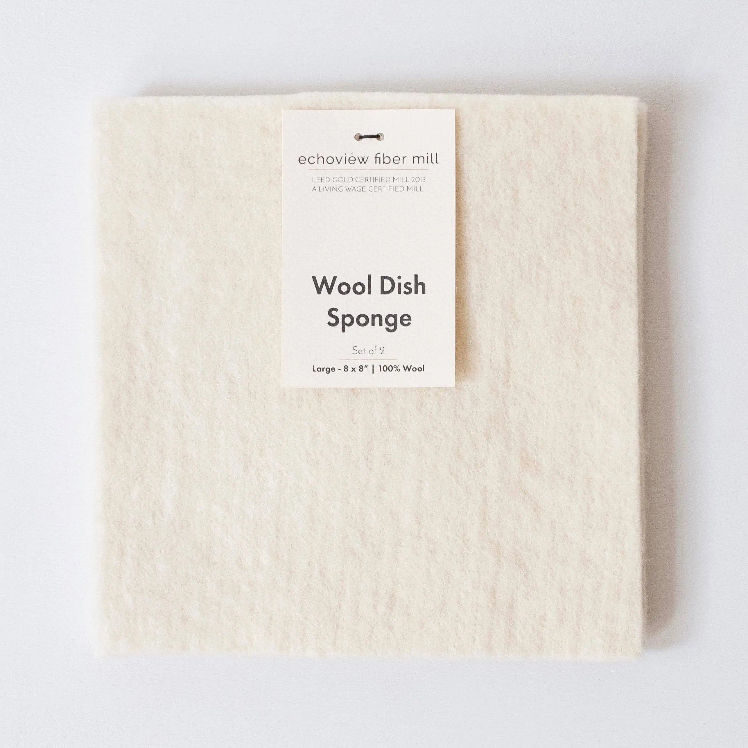 wool dish sponge - set of 2