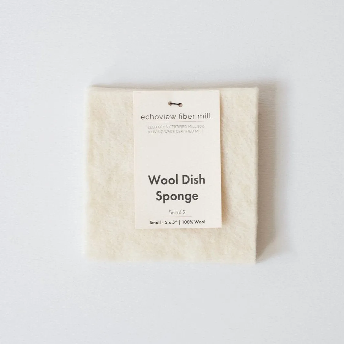 wool dish sponge - set of 2